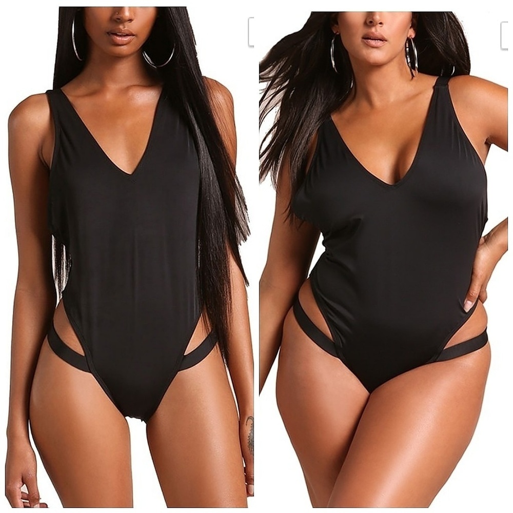 Black one piece swimsuit